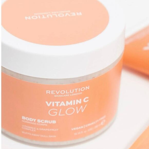 Revolution Skincare Vitamin C Glow Body Scrub Brightening Exfoliant NEW - Picture 5 of 10